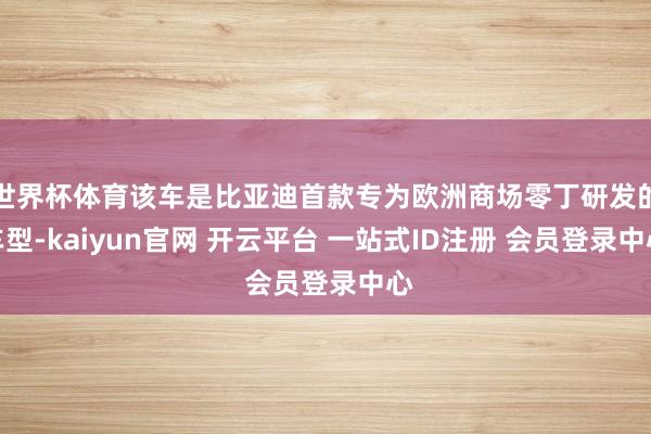 世界杯体育该车是比亚迪首款专为欧洲商场零丁研发的车型-kaiyun官网 开云平台 一站式ID注册 会员登录中心