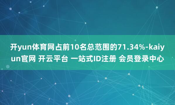开yun体育网占前10名总范围的71.34%-kaiyun官网 开云平台 一站式ID注册 会员登录中心