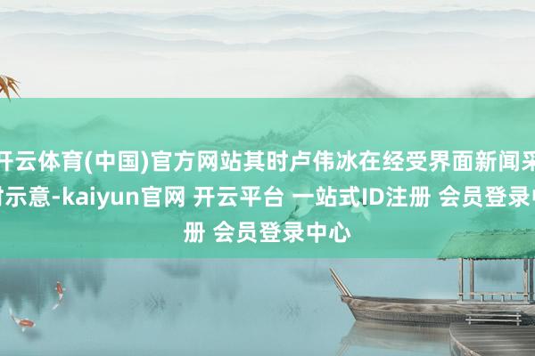 开云体育(中国)官方网站其时卢伟冰在经受界面新闻采访时示意-kaiyun官网 开云平台 一站式ID注册 会员登录中心