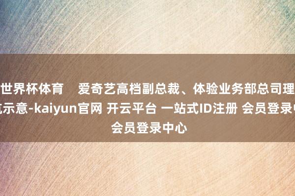 世界杯体育    爱奇艺高档副总裁、体验业务部总司理张航示意-kaiyun官网 开云平台 一站式ID注册 会员登录中心